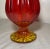 Vintage Large Mid Century Modern Red Orange and Yellow Swung Vase Tall 21 Inch For Sale - Image 10 of 10