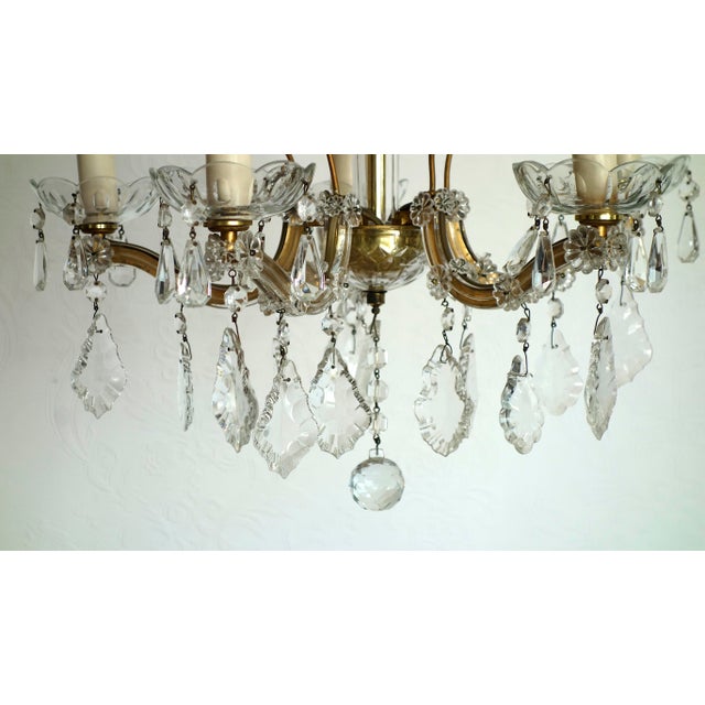 1960s Antique Maria Theresia 5-Light Chandelier from Palwa, 1960s For Sale - Image 5 of 14