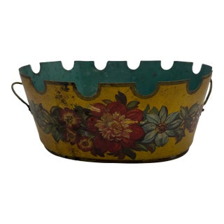 Vintage Tole Cachepot For Sale