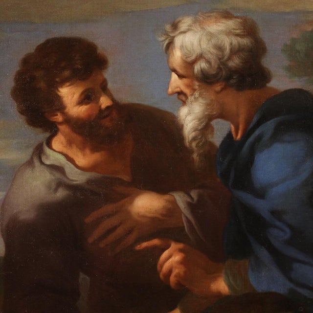 Italian Artist, The Alliance of Jacob and Laban, 1650, Oil on Canvas, Framed For Sale - Image 11 of 15