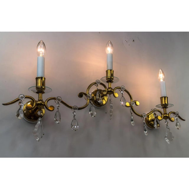 Large Three Arm Wall Lamp, 1960s For Sale - Image 14 of 16