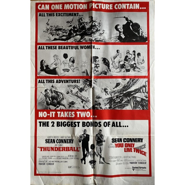 Thunderball / You Only Live Twice Poster from Robert McGinnis, 1970s For Sale - Image 10 of 10