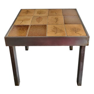 French Riviera Herbarium Coffee Table by Roger Capron, 1970 For Sale