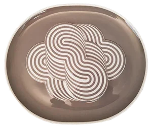 Porcelain Plate by Natale Sapone for Rosenthal, 1972