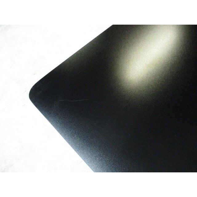 Wood Vintage Eames Wire Base Elliptical Surfboard Lamp End Table Pedestal Table For Sale - Image 7 of 11