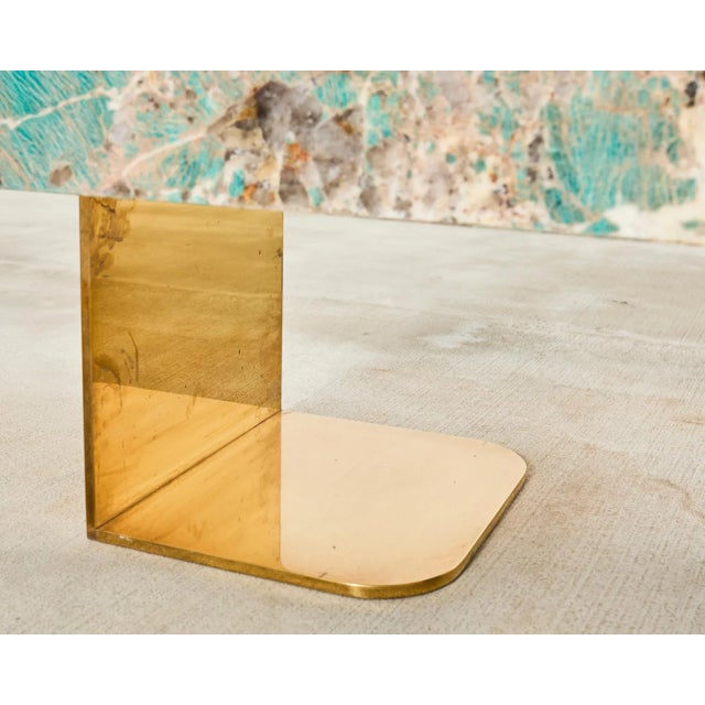 Thierry Lemaire Amazonite Gemstone Monolith Cocktail Table For Sale - Image 10 of 12