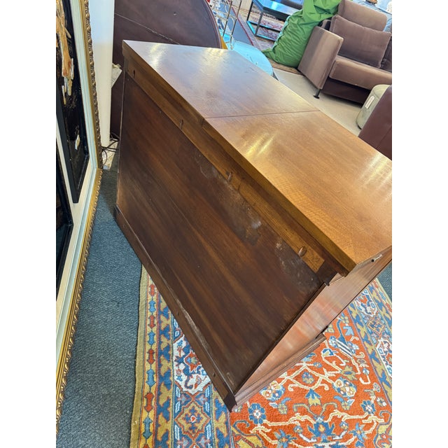 White Fine Furniture Flip Top Walnut Wood Buffet For Sale - Image 11 of 12