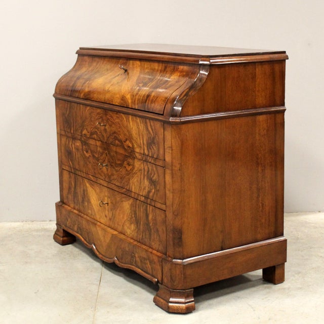 Antique Secretaire in Walnut, 1800s For Sale - Image 5 of 14