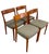 1970s 1970s Set of 4 Mid Century Modern Dining Chairs With Sculpted Wood Frames and Upholstered Seats For Sale - Image 5 of 10