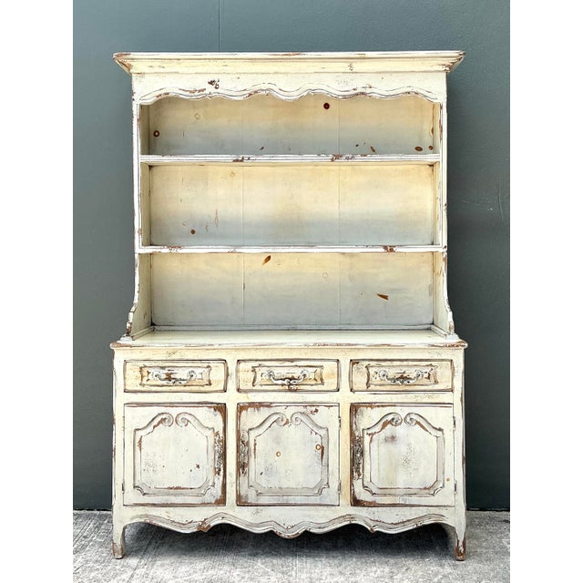 Vintage Habersham Plantation Patinated Hutch For Sale - Image 10 of 12