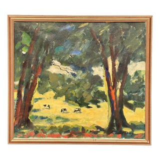 Maurice Moberg, Gläntan, Båstad, 1950s, Oil Painting on Canvas, Framed For Sale