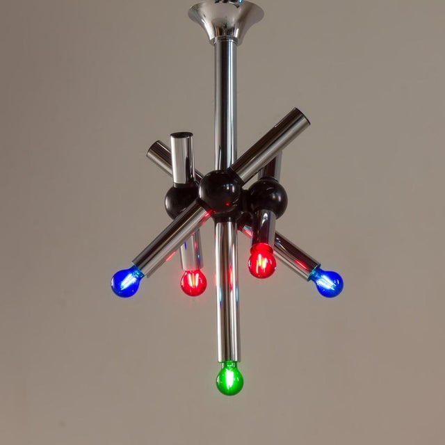 1970s Space Age Chandelier from Targetti Sankey, Italy, 1970s For Sale - Image 5 of 11