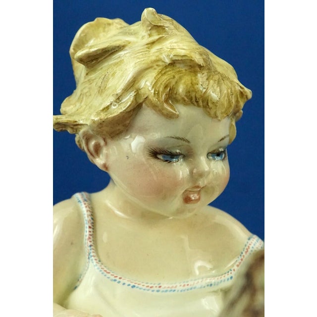 Little Girl and Dog Figure by Arturo Pannunzio, Italy, 1890s-1910s For Sale - Image 12 of 18