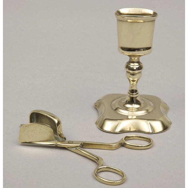 Queen Anne Antique Queen Anne Period Brass Candle Snuffer For Sale - Image 3 of 6