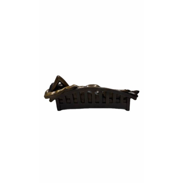 Metal 1996 Bill Mack "Tranquility" Limited Edition Bronze Reclining Nude Sculpture For Sale - Image 7 of 8