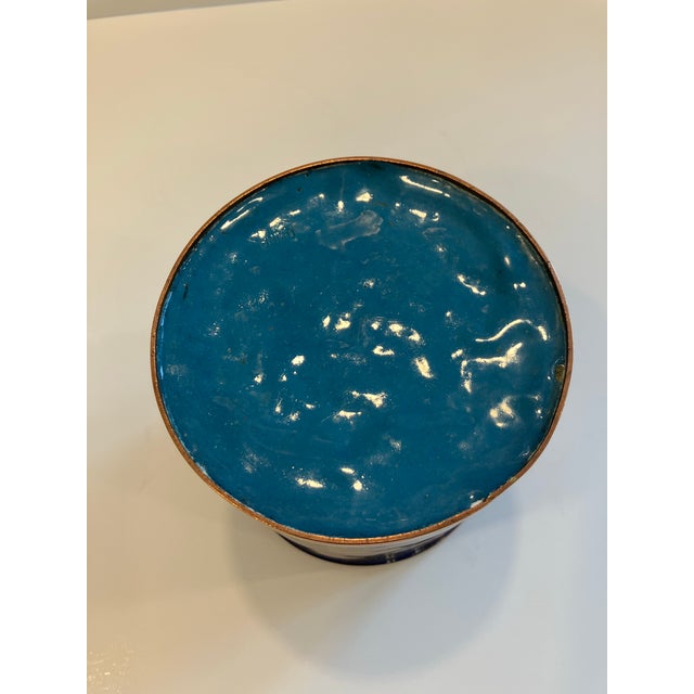 Chinese Antique Chinese Cloisonné Covered Tea Jar For Sale - Image 3 of 6