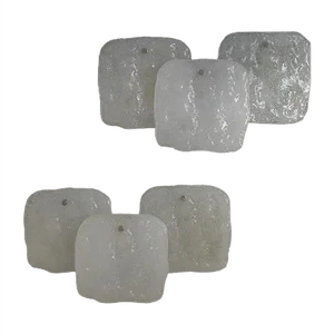 Wall Lights in Icicle Glass by J. T. Kalmar for Kalmar Franken KG, 1960s, Set of 2