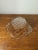 Vintage Clear Pressed Glass Serving Bowl Handles Etched Floral Console Dish For Sale In Philadelphia - Image 6 of 11