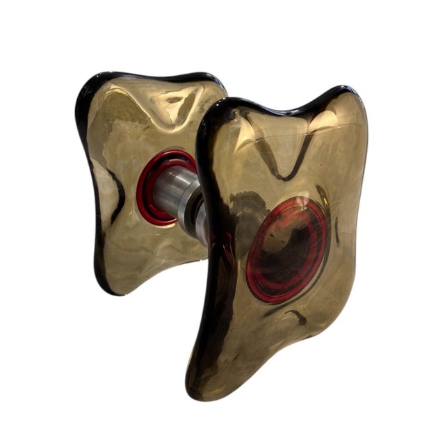 Black Bespoke Murano Glass Handles from Seifert Architects, 1970, Set of 2 For Sale - Image 8 of 15
