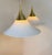Gold Brass and Opaline Glass Pendant Lights from Limburg, Germany, 1970s, Set of 2 For Sale - Image 8 of 11