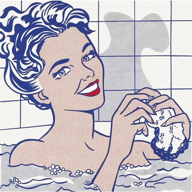 Contemporary Roy Lichtenstein Woman in Bath Official Exhibition Poster For Sale - Image 3 of 3