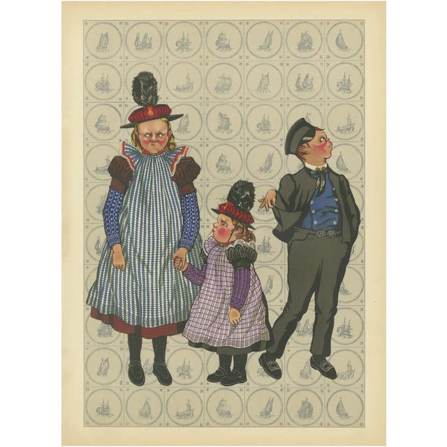 Gratiane de Gardilanne and Elizabeth Whitney Moffatt, Sunday Dress of Huizen Children, 1932, Print For Sale