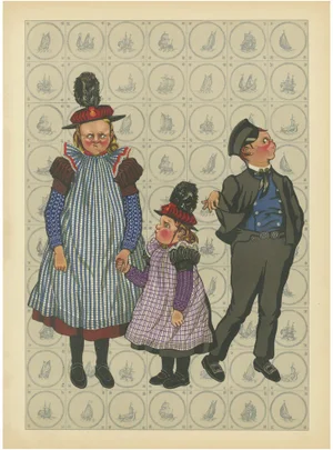Gratiane de Gardilanne and Elizabeth Whitney Moffatt, Sunday Dress of Huizen Children, 1932, Print