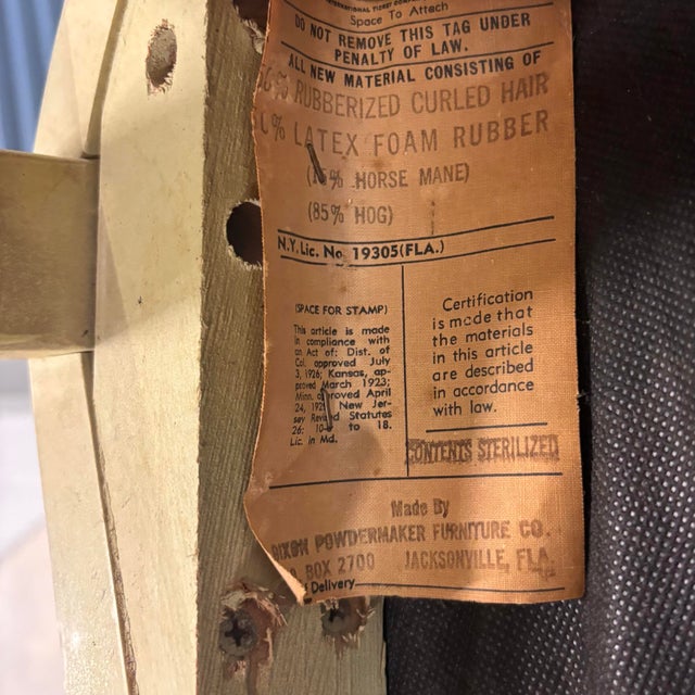 Wood Mid 20th Century Dixon Powdermakers Mid Century Gustavian Swedish Style Extension Dining Table Set With 6 Cane Chairs For Sale - Image 7 of 12