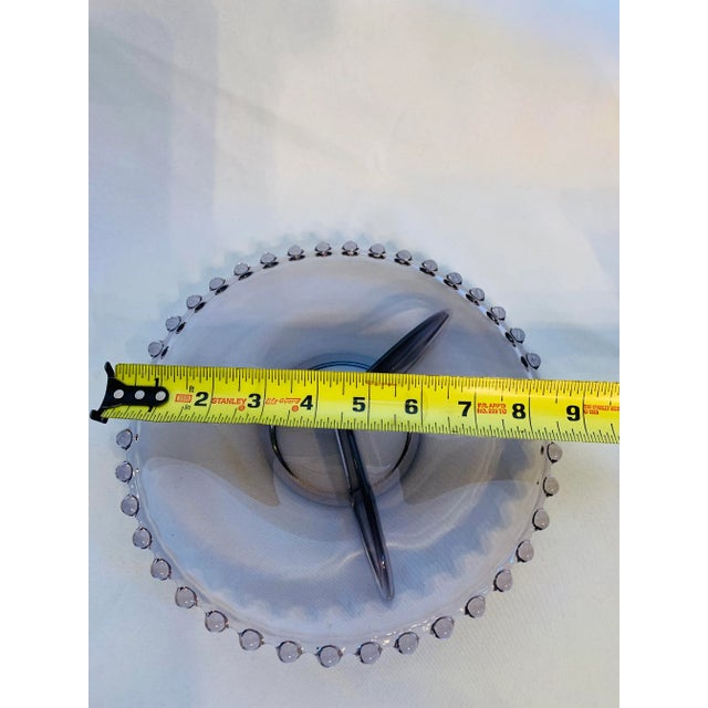 Early 20th Century Lavender Glass Candlewick Serving Dish For Sale - Image 9 of 11