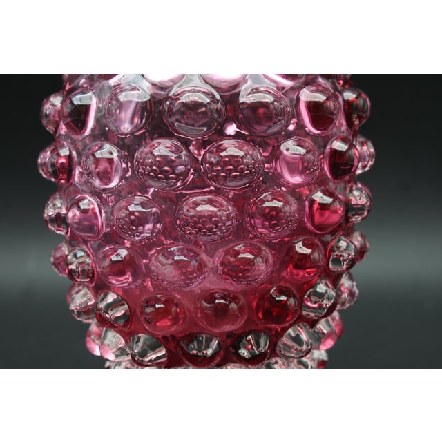 Glass Extraordinary Pink Barovier E Toso Bugnato Vase For Sale - Image 7 of 12