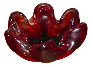 Large Murano Glass Bowl in Red, 1960s