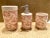 Ceramic Vintage Labrazel 3 Piece Toile Bath Set in Red Toile, Made in Italy, Includes Cup, Soap Dispenser and Cotton Jar For Sale - Image 7 of 9