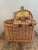 Vintage Wicker Wine & Cheese Basket- Lined For Sale - Image 9 of 9
