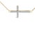 Contemporary 10K Yellow Gold 1/5 Cttw Diamond Sideways Cross Pendant Necklace For Sale - Image 3 of 4