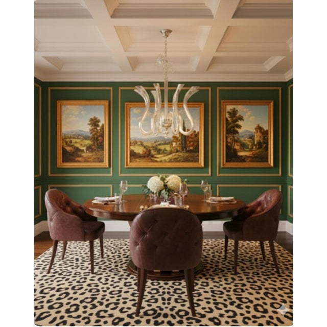 1990s Massive Italian Murano 12 Light Mercury Glass Curved Pipe Chandelier Light Fixture For Sale - Image 5 of 12