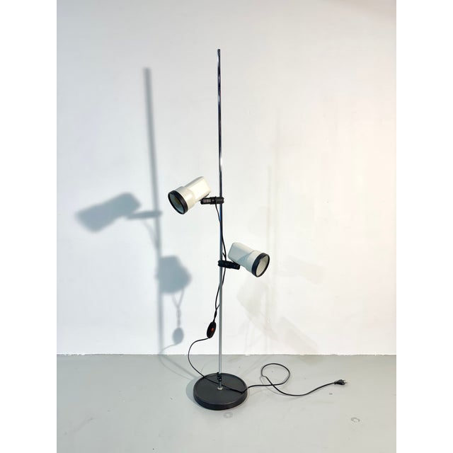 Vintage Dutch Floor Lamp with White Metal Spots by Vrieland Design, 1960s. For Sale - Image 10 of 11
