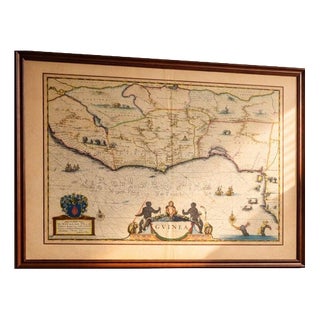 Antique Guinea Map with West Africa from Blaeu, 1642 For Sale