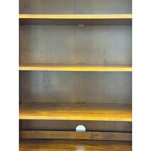 Brown William Sonoma for Pottery Barn Printer's Two Piece Storage Bookcase For Sale - Image 8 of 12
