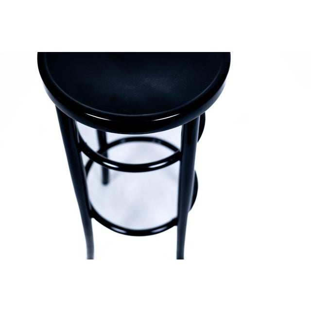 Black Bentwood Stool, 1980s For Sale - Image 6 of 7