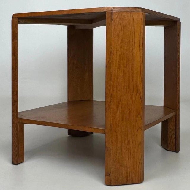 20th Century English Golden Oak Side Table For Sale - Image 6 of 9