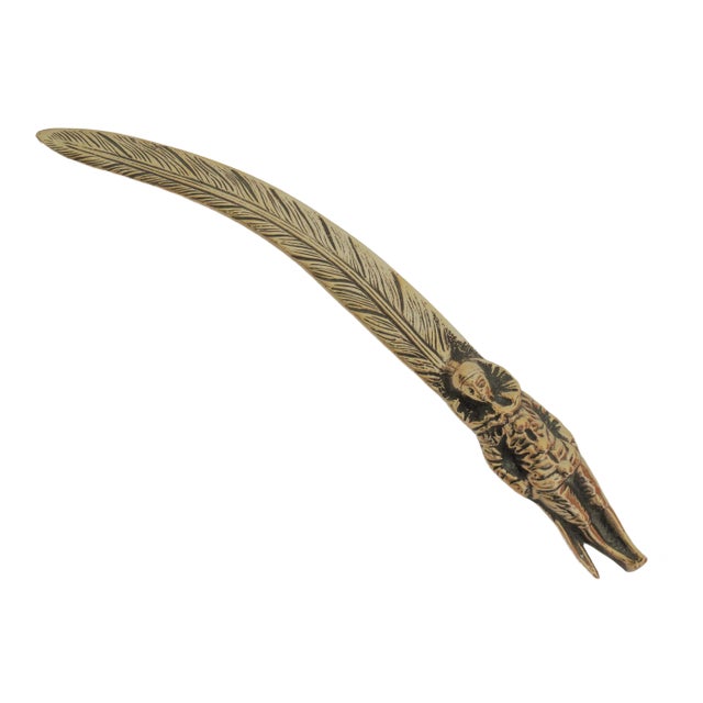 English Brass Courtier Letter Opener For Sale