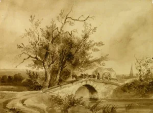 Stone Bridge Ink Wash