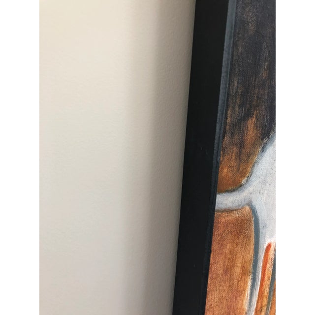 Mid-Century Modern Large Original Oil on Canvas Kinney Painting Jean-Michael Basquiat Style For Sale - Image 3 of 13