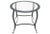 Modernist Black Steel Round End Table Glass Top For Sale - Image 4 of 5