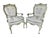 Green Italian Rococo Upholstered Armchairs, a Pair For Sale - Image 8 of 11