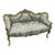 French Baroque Style Tufted Sofa With Gold Details For Sale