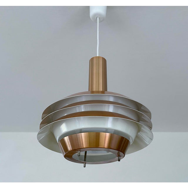 Copper Mid-Century Modern Danish Copper Pendant Light, 1970s For Sale - Image 8 of 18