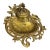 Antique French Brass Inkwell & Stand For Sale