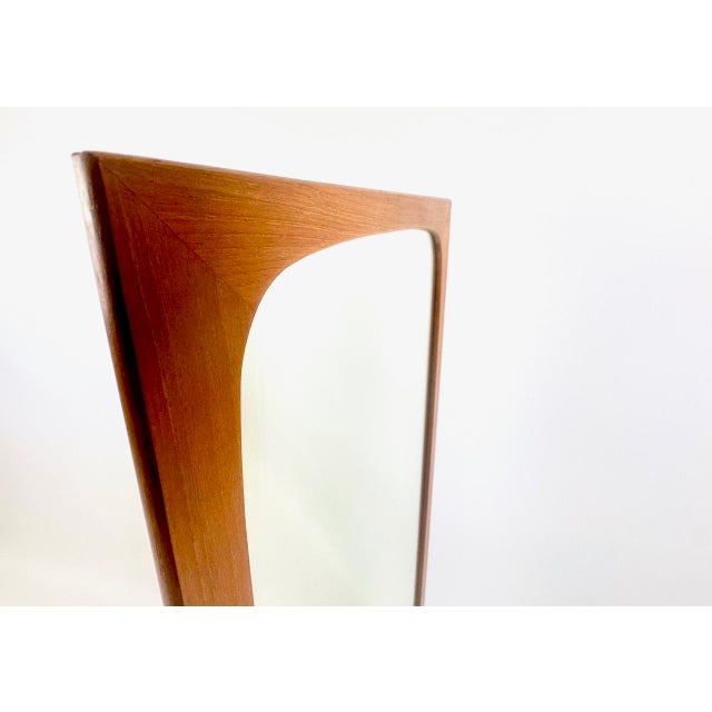 Mid-Century German Wall Mirror in Teak, 1970s For Sale - Image 6 of 12