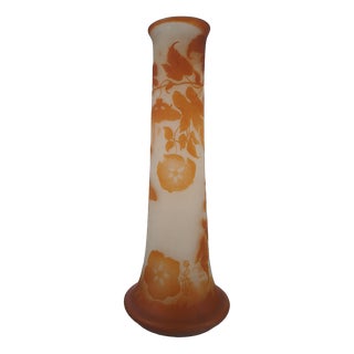 Nancy Glass Paste Vase with Volubilis by Émile Galle For Sale